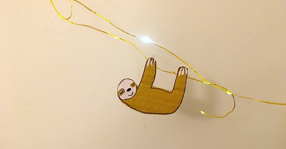 hanging sloth craft