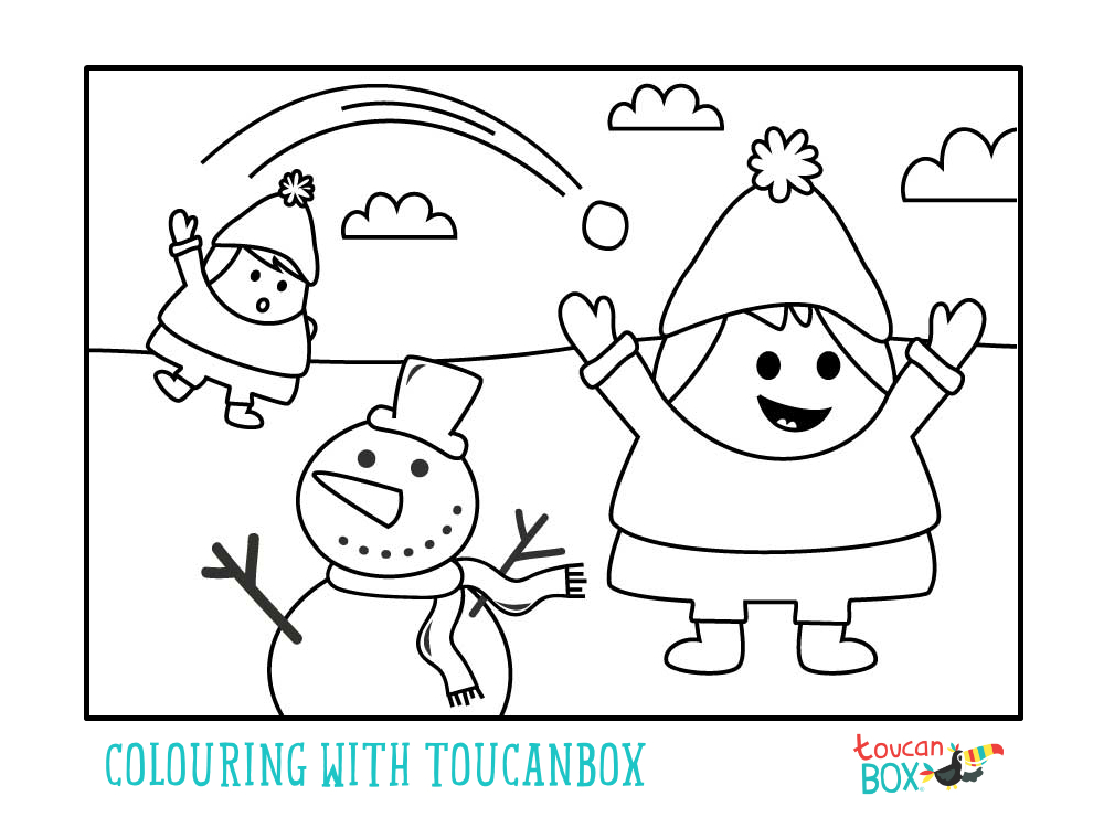 snowman colouring pages
